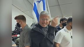 השר לביטחון לאומי איתמר בן גביר במתקן המעצר של פעילי משט ה"סומוד", 20.05.26