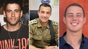 מימין לשמאל: סרן עומר מקסים נאוטרה, אל"ם אסף חממי וסמ"ר עוז דניאל