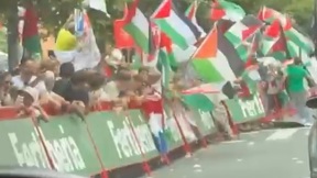 מפגינים פרו פלסטינים בחבל הבאסקים