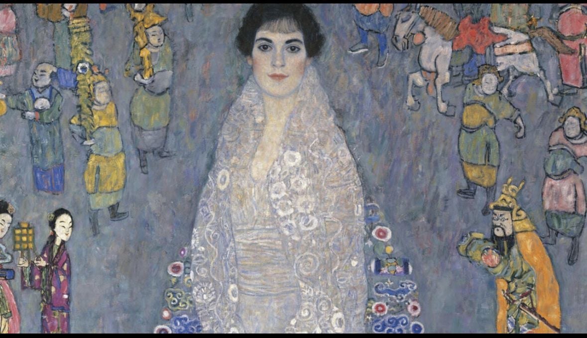היצירה "דיוקנה של אליזבת לדרר" של האמן גוסטב קלימט