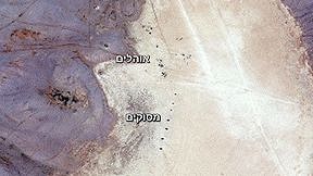 צילום לוויין של הבסיס שהקים צה"ל במדבר בעיראק