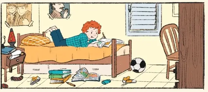 איור מתוך ספר הקומיקס של "ג'ינג'י"