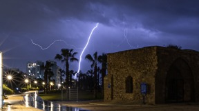 סופת ברקים באשקלון
