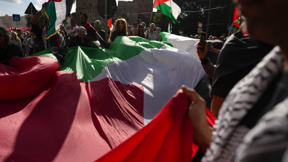 מחאה פרו פלסטינית ברומא 