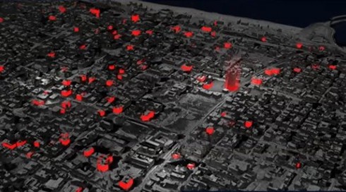 هدم الابراج في غزة