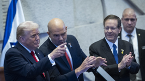 יצחק הרצוג, אמיר אוחנה ודונלד טראמפ בכנסת 13.10.25 