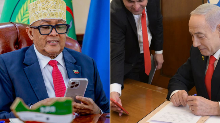 ראש הממשלה בנימין נתניהו בשיחת וידאו עם נשיא סומלילנד