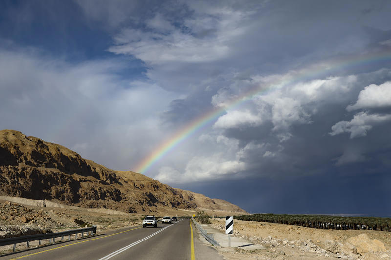 קשת בענן מעל ים המלח, 09.01.26
