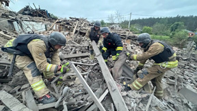 מתקפת טילים על העיר ז'יטומיר באוקראינה