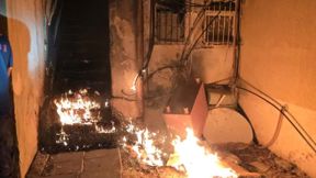 זירת שריפה בבאר שבע, לפנות בוקר