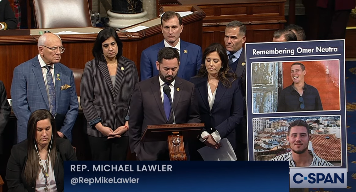 ציון נפילתו של עומר נאוטרה בבית הנבחרים האמריקני 