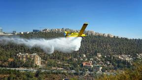 מאמצי כיבוי השריפה באזור ירושלים