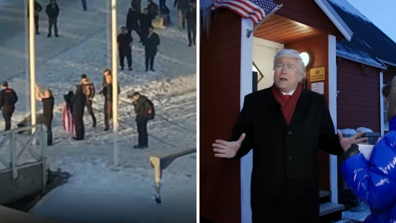 קומיקאים בגרינלנד: חקיין של דונלד טראמפ, והצבת דגל ארה"ב בנוק