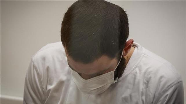 אמיר רז, שרצח את אשתו דיאנה דדבייב, בבית המשפט. מרץ 2022