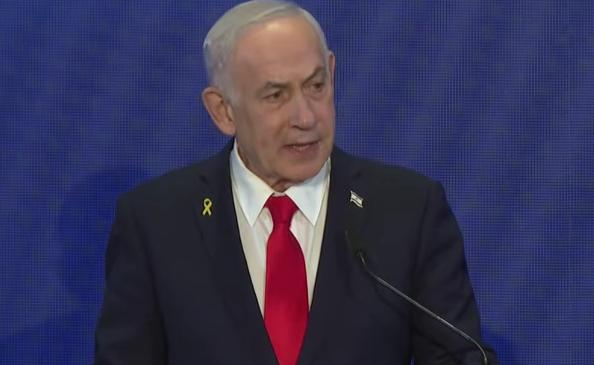 ראש הממשלה בנימין נתניהו במסיבת עיתונאים, דצמבר 2025