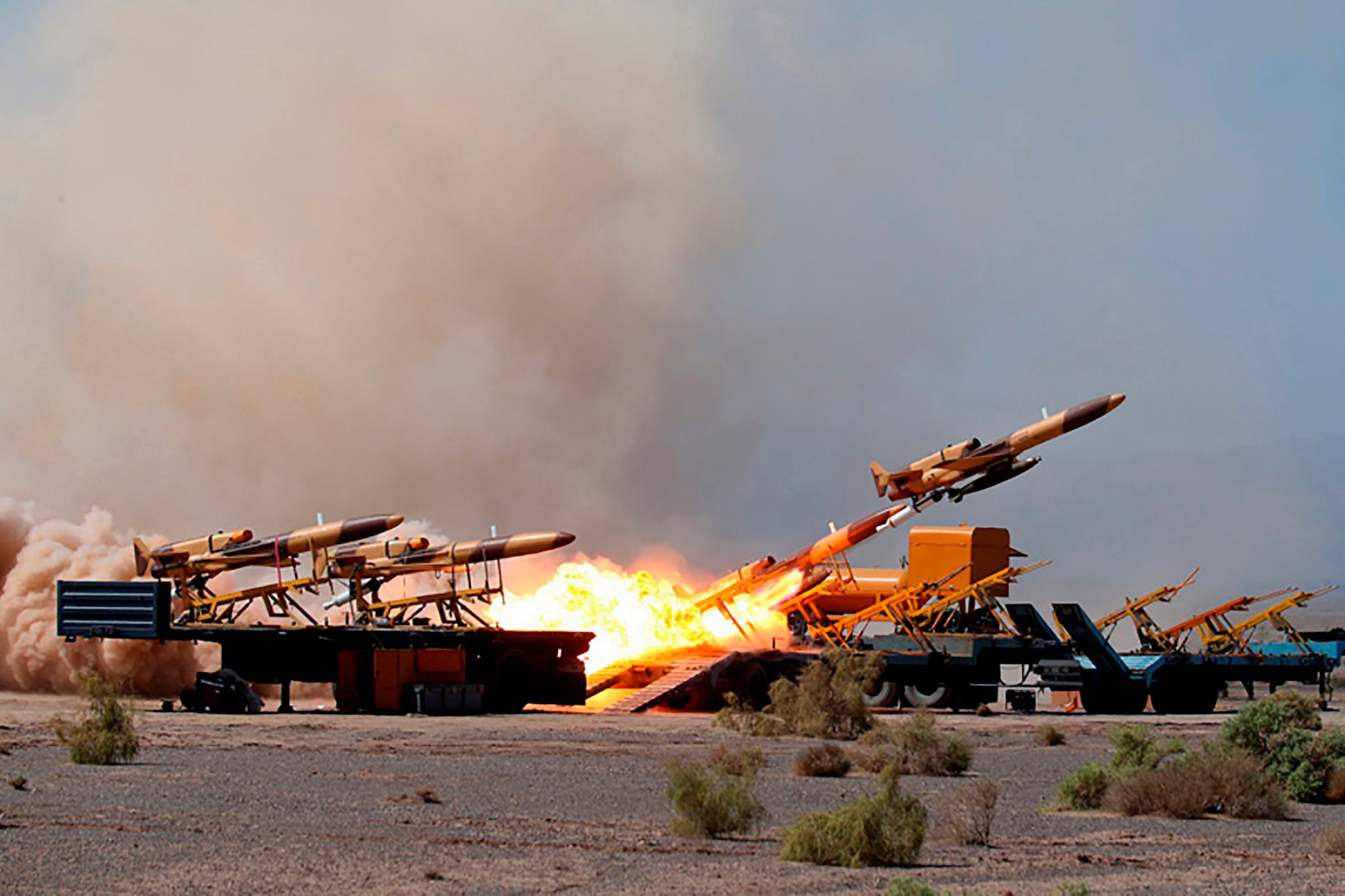 שיגור כטב"ם במסגרת תרגיל של הצבא האיראני