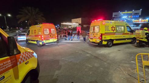 זירת החבירה של צוותי מד"א בפזורה, בסמוך לשגב שלום