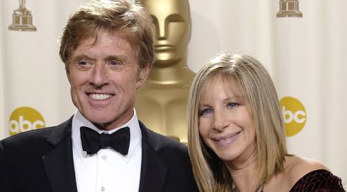 ברברה סטרייסנד עם רוברט רדפורד בטקס האוסקר, 2002