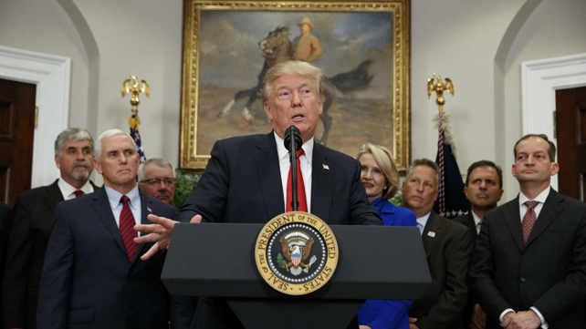 נשיא ארה"ב, דונלד טראמפ, בבית הלבן, אתמול