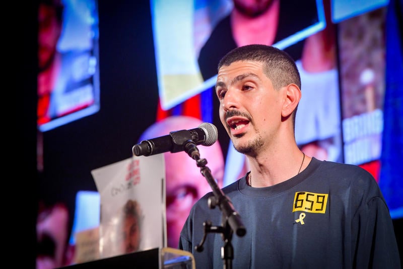 אור לוי בכיכר החטופים