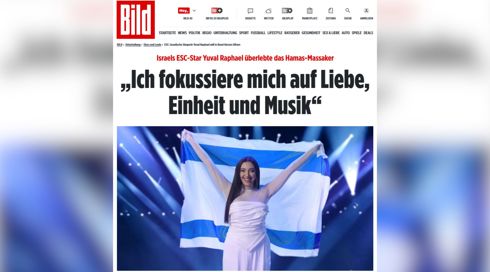 יובל רפאל ל"בילד" הגרמני: "מתמקדת באהבה, אחדות ומוזיקה"