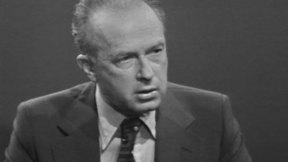 יצחק רבין בתוכנית מוקד. 1974