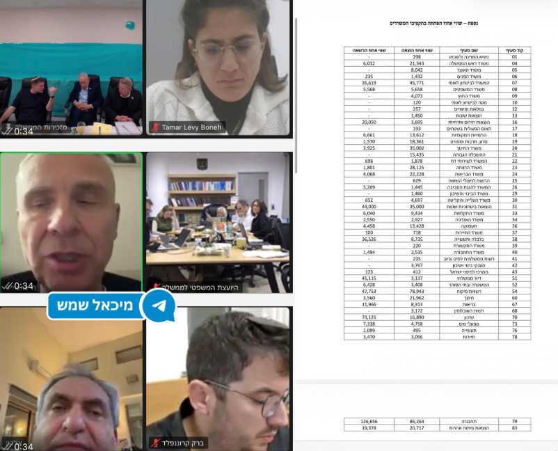 ישיבת הממשלה בזום