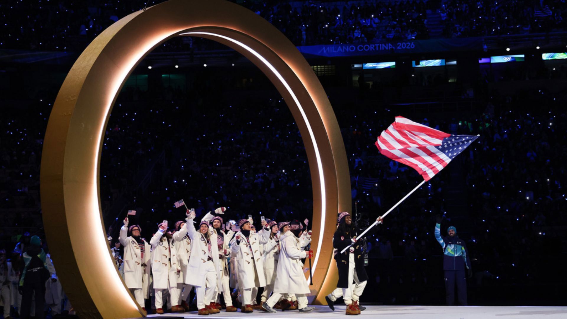 הנבחרת האמריקנית בטקס פתיחת המשחקים האולימפיים, ביום שישי
