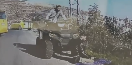 טרקטורון דורס מתפלל סמוך לרמאללה