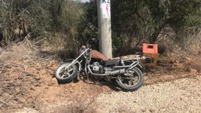 אופנוע של אחד מהמחבלים שניסה לחדור לקיבוץ ארז