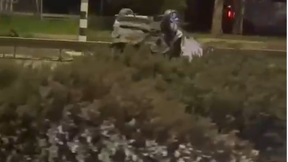 המכונית ההפוכה של אחד החשודים