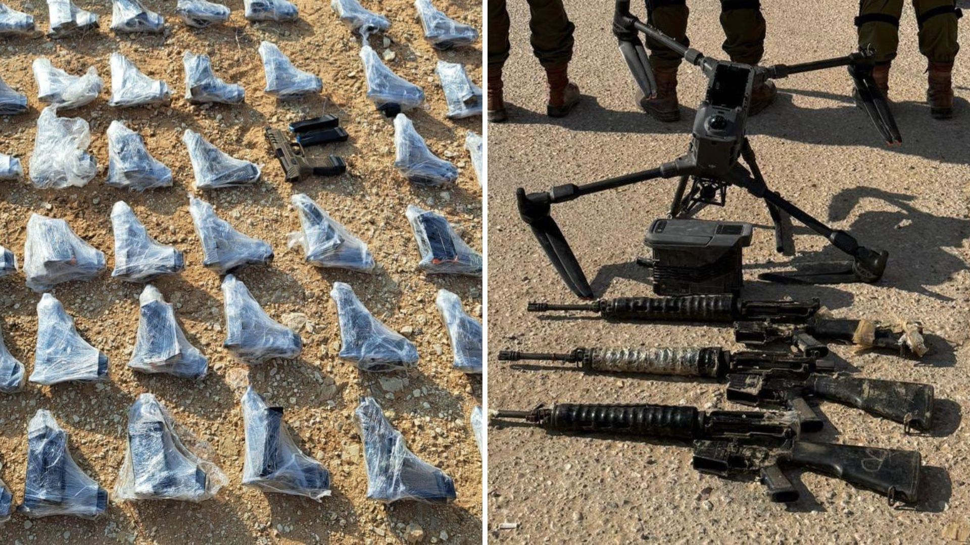 תפיסת אמצעי לחימה שהוברחו בגבול מצרים