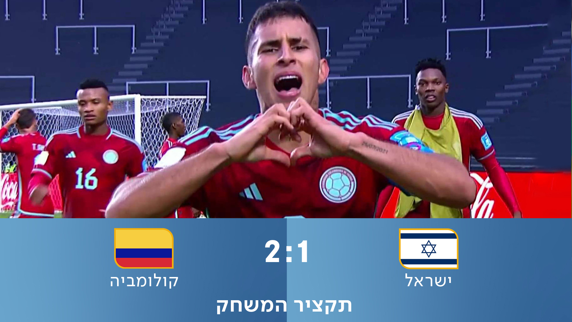 תקציר המשחק ישראל קולומביה 21.05.23