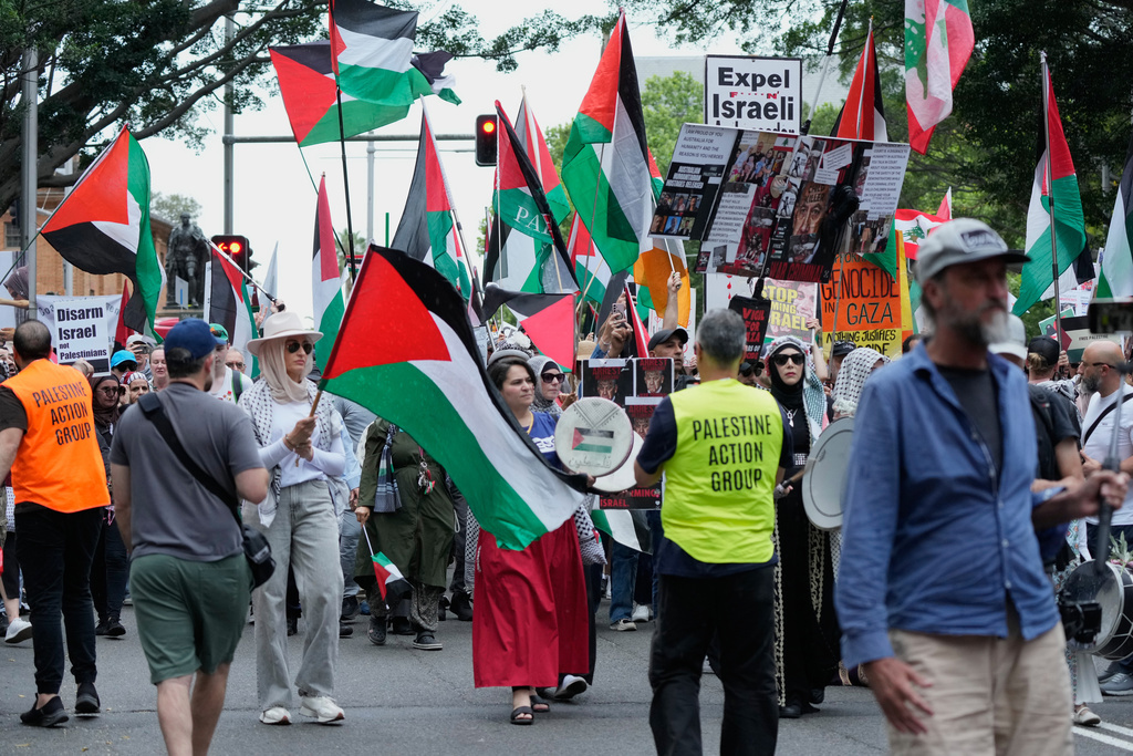הפגנה של פרו פלסטינים בסידני, אוסטרליה
