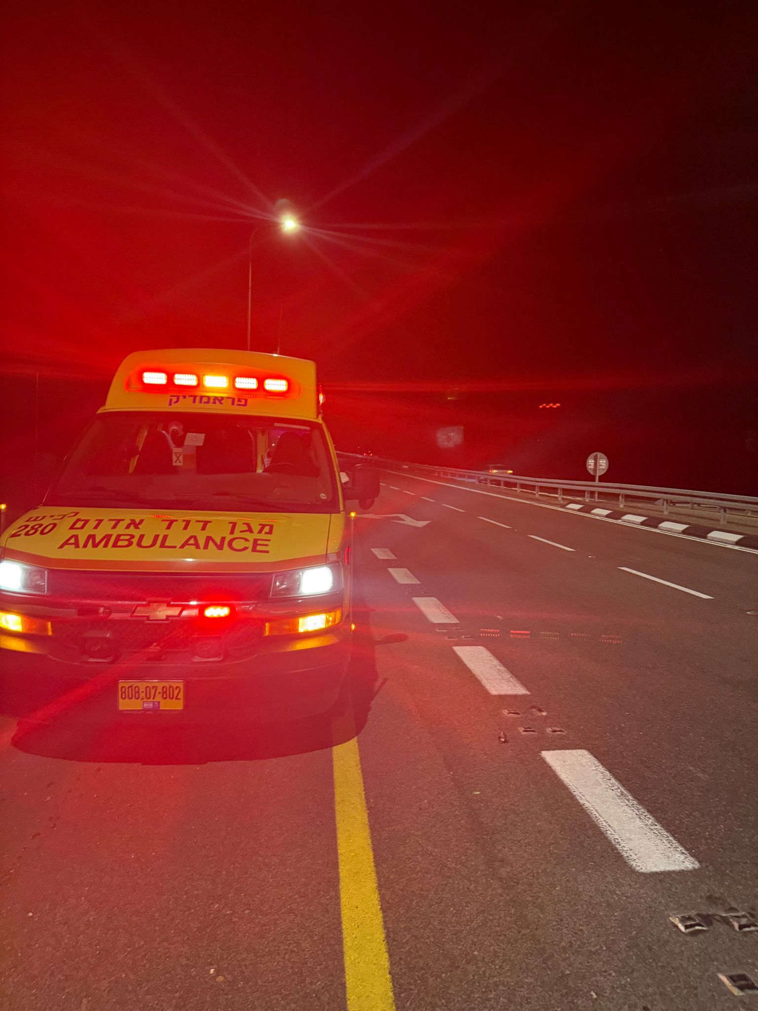 זירת התאונה ליד ניר עם