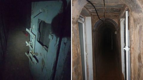 מנהרת חמאס שנחשפה במסגרת המלחמה בדרום. צילום: באדיבות דובר צה