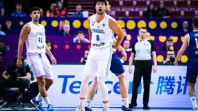 דני אבדיה חוגג במשחק נגד איסלנד ביורובאסקט 2025