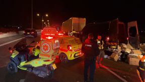 זירת התאונה סמוך למחלף באקה ג'ת, הלילה