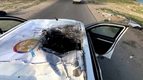 תיעוד הרכב שהותקף של ארון המטבח המרכזי העולמי