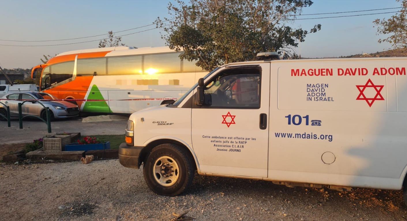 זירת תאונת דרכים בגבעת הראל שבבנימין