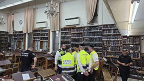 זירת הרצח בישיבה בבני ברק