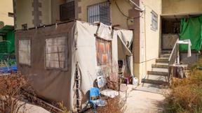 סוכה בקריית שמונה לאחר שהעיר פונתה