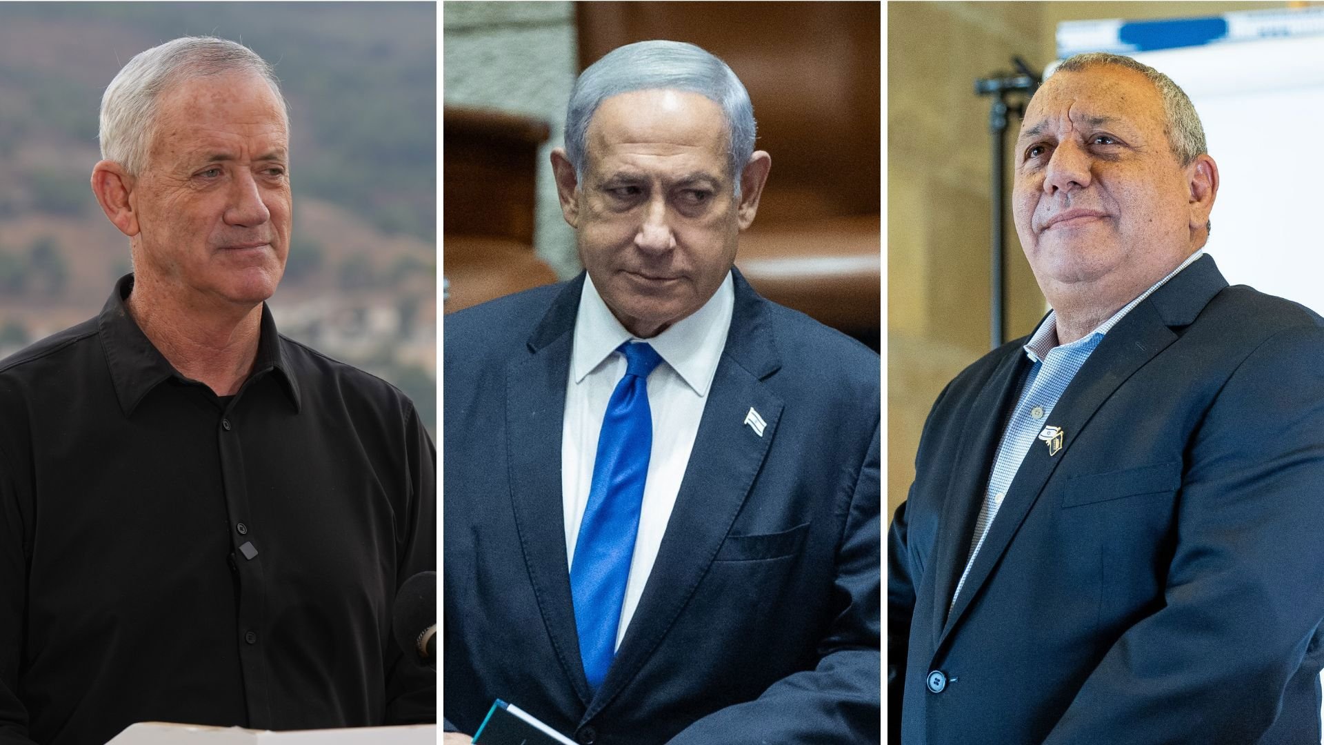 בני גנץ, בנימין נתניהו וגדי איזנקוט