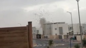 אחת הזירות באילת בהן נפל טיל מאיראן