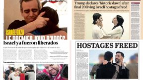 שחרור החטופים בכותרות העיתונים בעולם