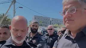 השר לביטחון לאומי איתמר בן גביר עם מפקד מחוז תל אביב ניצב חיים סרגרוף
