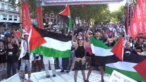 "ביישתם את ספרד": פרו-פלסטינים התפרצו למרוץ אופניים - כי ישראלים התחרו בו