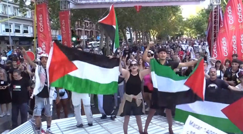 "ביישתם את ספרד": פרו-פלסטינים התפרצו למרוץ אופניים - כי ישראלים התחרו בו