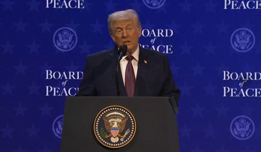 טראמפ בכנס מועצת השלום בדאבוס, 22.01.26