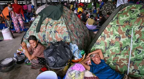 نازحون بسبب المعارك